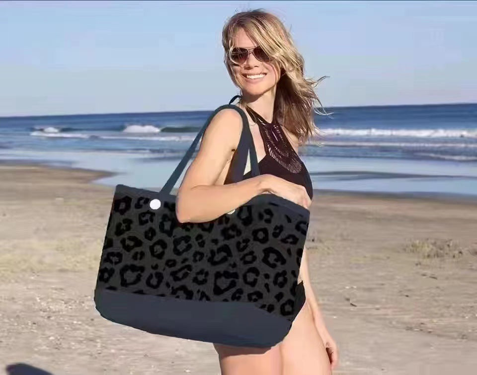 Wholesale Cow Pattern Leopard Pattern Cave Bag Beach Storage Bag EVA Outdoor Basket Pet Bag